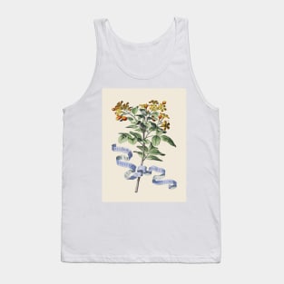 Antique Flower Botanical Illustration Tank Top